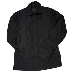 38 40 Waxed Canvas Black Zip Up CHORE Jacket Quilted Lined Barn Car Coat Medium